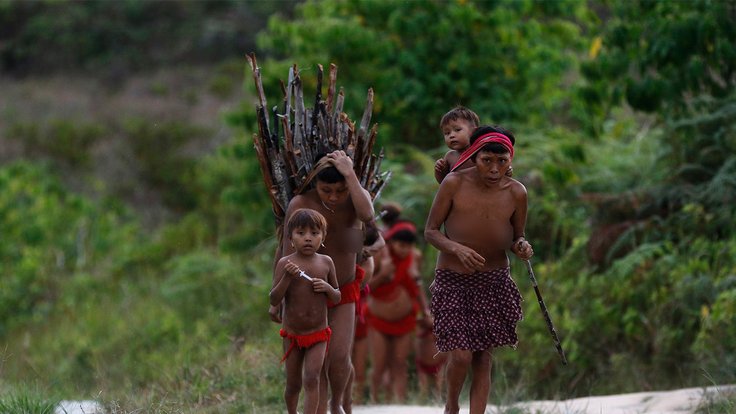 Domorodci z brazilské rezervace Yanomami.