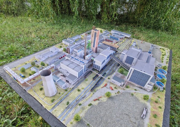 Miniaturní model dolu ČSM