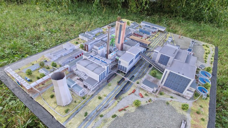 Miniaturní model dolu ČSM