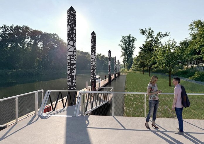 plánované molo v Mělníku