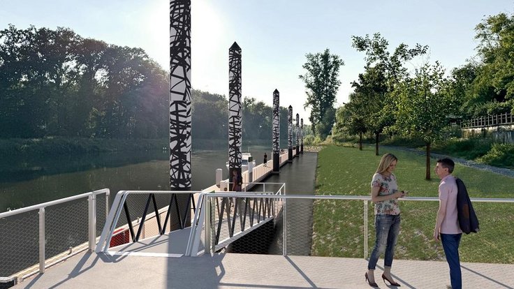 plánované molo v Mělníku