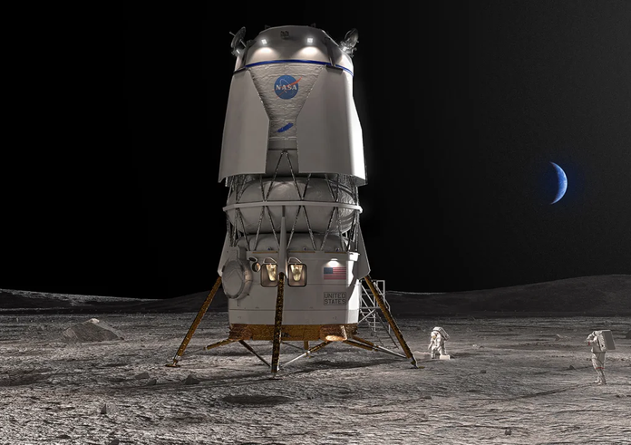 Vizualizace lunárního modulu Blue Moon.