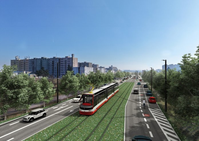 Vizualizace nové tramvajové linky