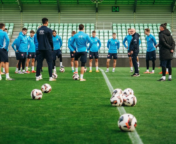 Trénink Českého reprezentačního týmu U21.