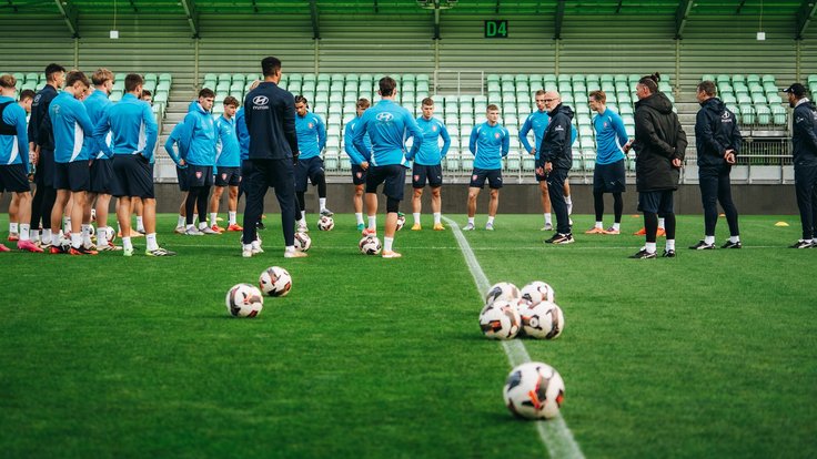 Trénink Českého reprezentačního týmu U21.
