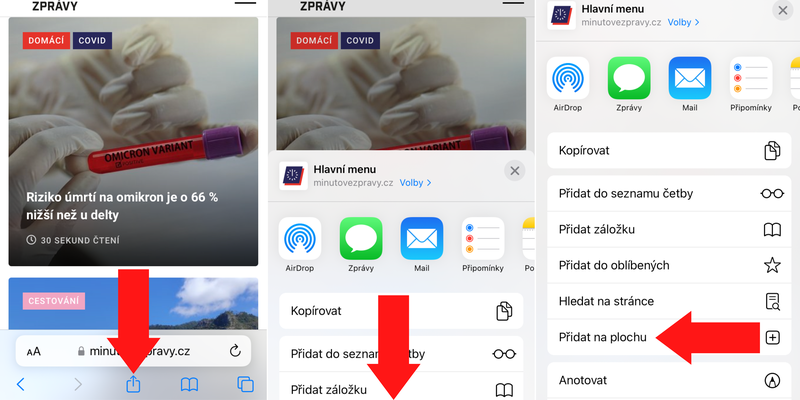 Návod pro Safari na iOS