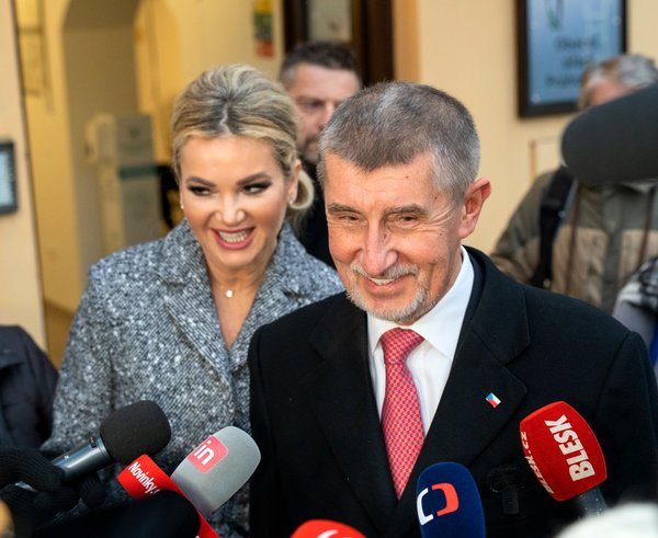 Andrej Babiš se svou manželkou Monikou Babišovou.