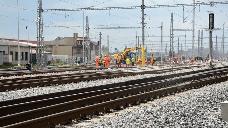 Stavba zastávky Pardubice centrum