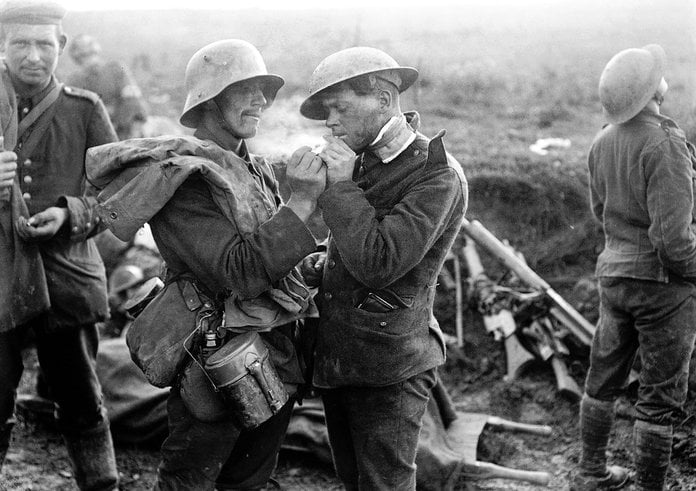 Foto z Vánočního příměří roku 1914