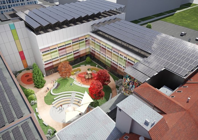 Vizualizace Pavilonu pro matku a dítě