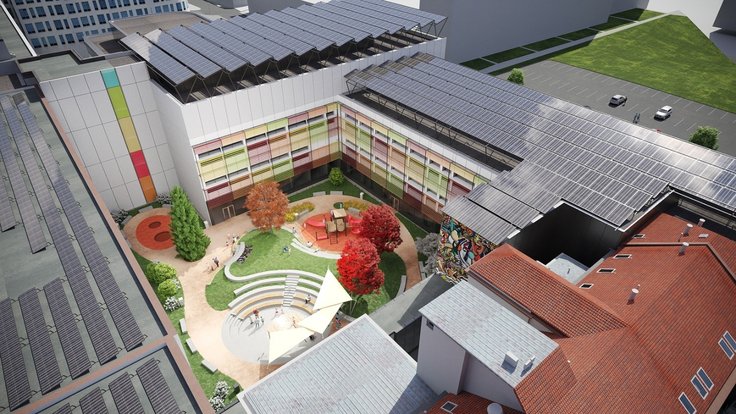 Vizualizace Pavilonu pro matku a dítě
