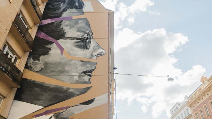 mural s podobiznou Milady Horákové