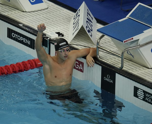 Český plavec Jan Foltýn na juniorském MS.