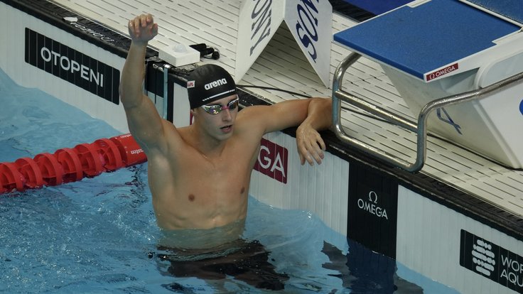 Český plavec Jan Foltýn na juniorském MS.