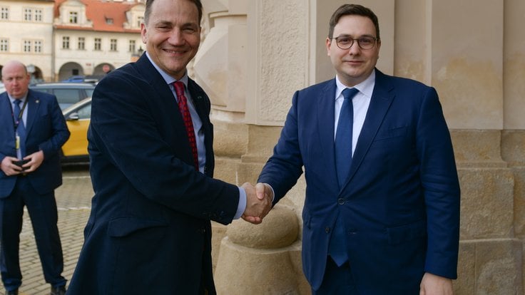 Jan Lipavský a polský ministr zahraničí Radosław Sikorski