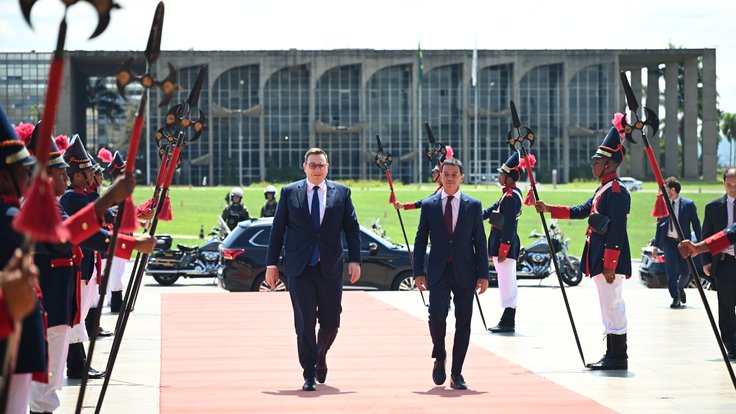 Ministr zahraničí Jan Lipavský na návštěvě Brazílie.