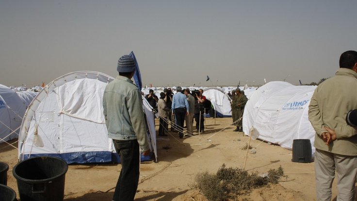 Uprchlický tábor v Tunisku