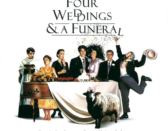 Plakát k filmu Čtyři svatby a jeden pohřeb