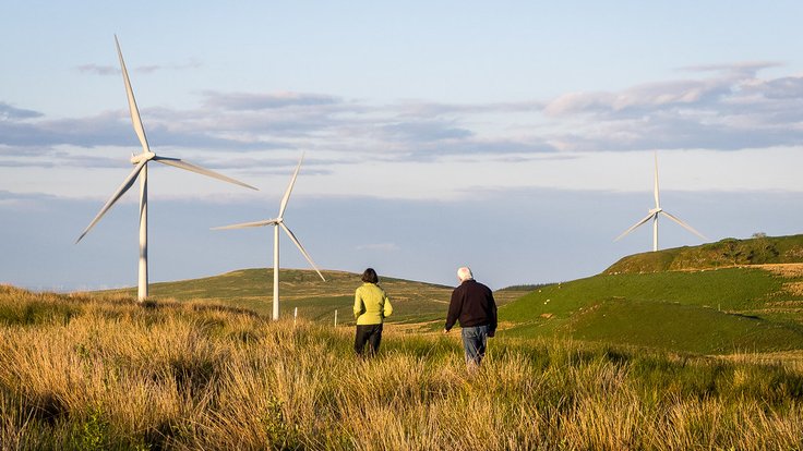 Větrná elektrárna ve Skotsku