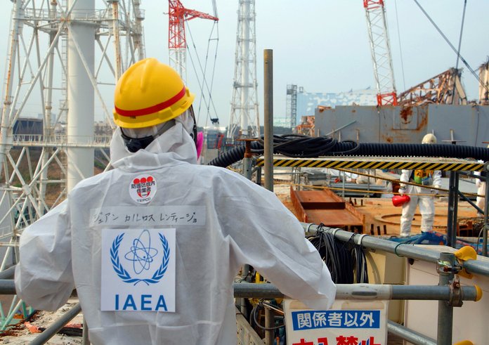 Foto z jaderné elektrárny Fukušima po havárii v roce 2011.