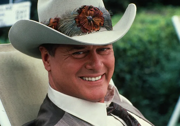 Larry Hagman jako J.R. Ewing v seriálu Dallasu