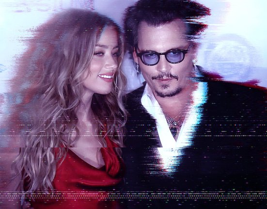 Plakát k dokumentární sérii Depp vs. Heard