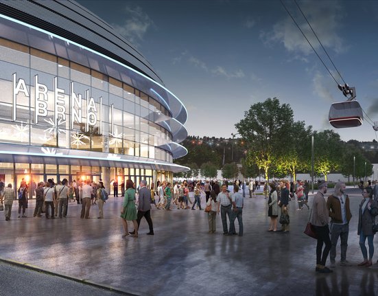 Vizualizace připravované haly Arena Brno.