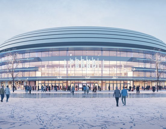 Vizualizace připravované haly Arena Brno.