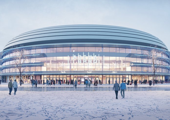 Vizualizace připravované haly Arena Brno.