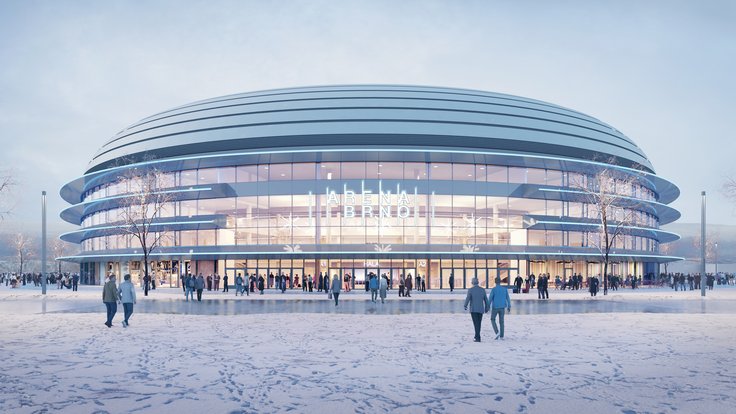 Vizualizace připravované haly Arena Brno.