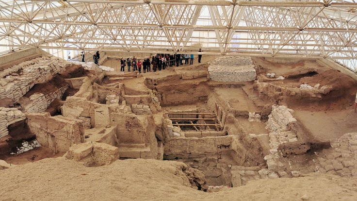 Starobylé město Çatalhöyük v dnešním Turecku