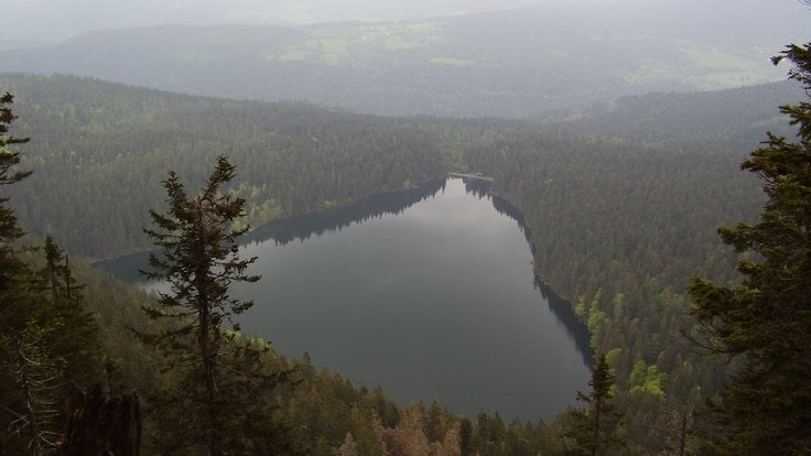 Černé jezero na Šumavě.