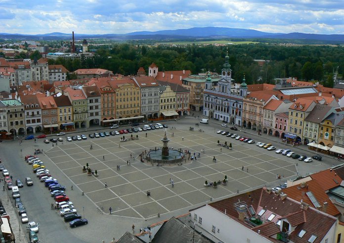 Náměstí Přemysla Otakara II. v Českých Budějovicích