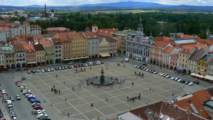 Náměstí Přemysla Otakara II. v Českých Budějovicích