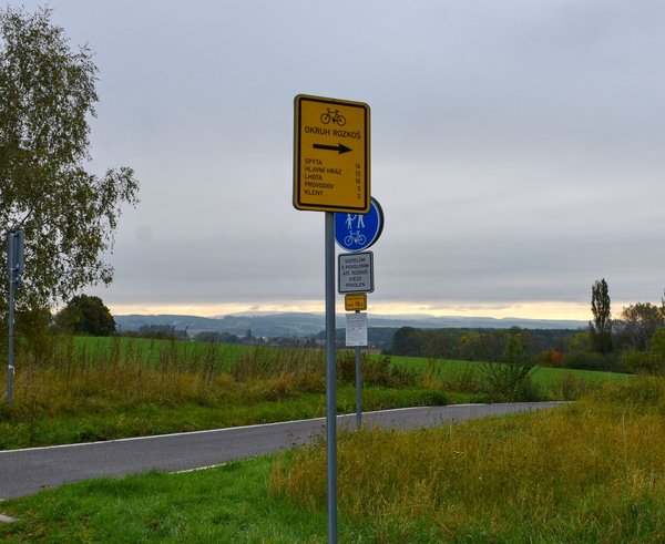 Cyklisté se projedou kolem Rozkoše. Okruh bude hotový v létě 2026