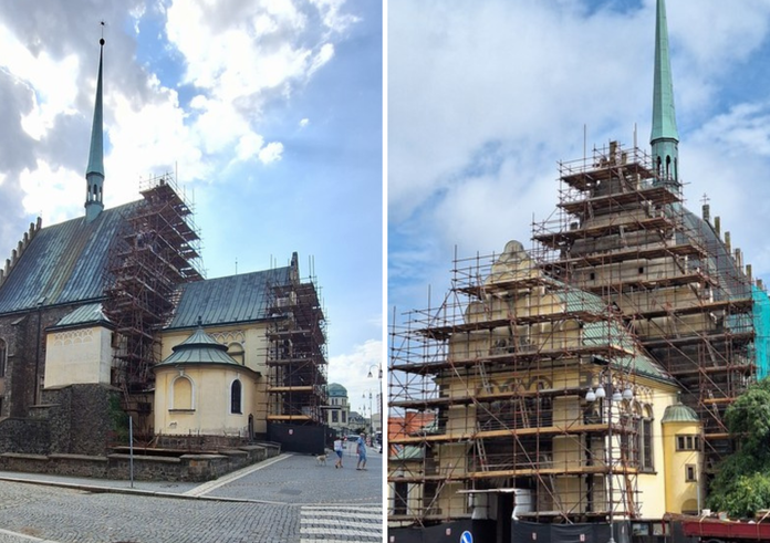 Začala oprava kostela sv. Bartoloměje v Pardubicích.