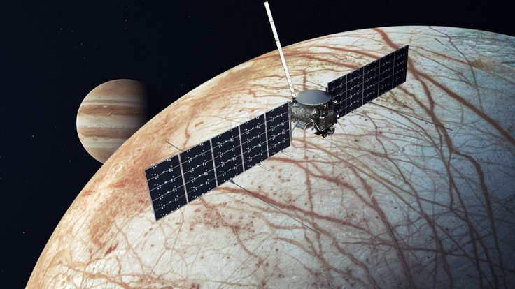 Vizualizace sondy Europa Clipper