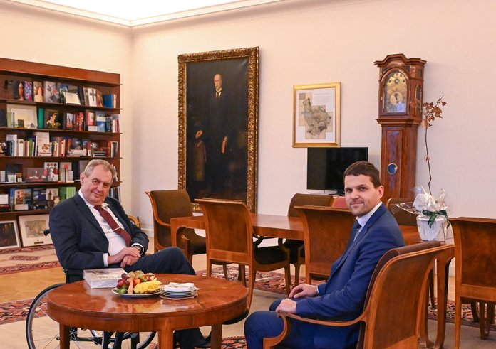 Setkání Petra Hladíka s Milošem Zemanem (4. ledna 2022)