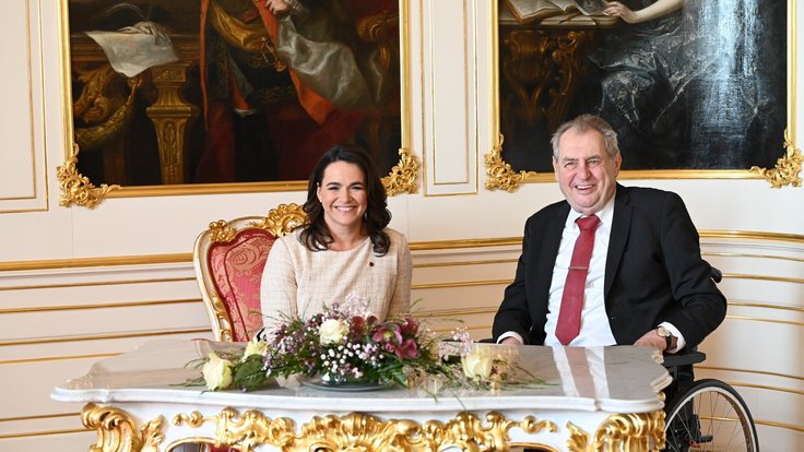 Miloš Zeman a Katalin Nováková