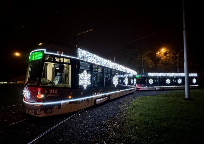 Vánoční tramvaj v Olomouci