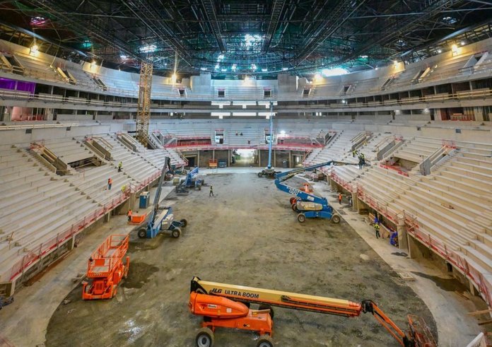 Rozestavěná brněnská T-Mobile ARENA.
