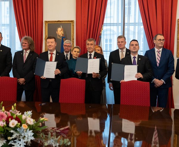 Podpis koaliční smlouvy