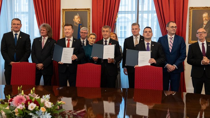 Podpis koaliční smlouvy