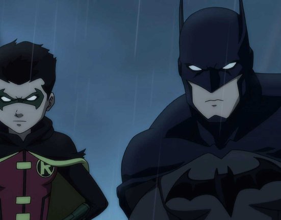 Batman a jeho syn Damian v animovaném filmu Son of Batman (2014)