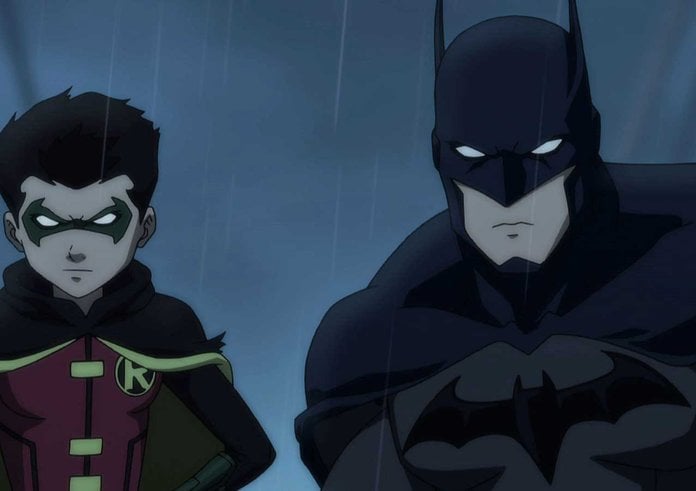 Batman a jeho syn Damian v animovaném filmu Son of Batman (2014)