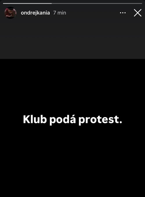 Ondřej Kania na Instagramu uvedl, že Liberec podá protest.