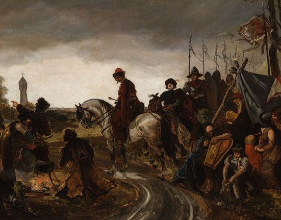 Malba Husitský tábor (1877) od Mikoláše Aleše