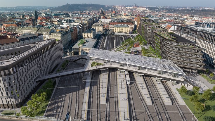 Vizualizace nové podoby Masarykova nádraží