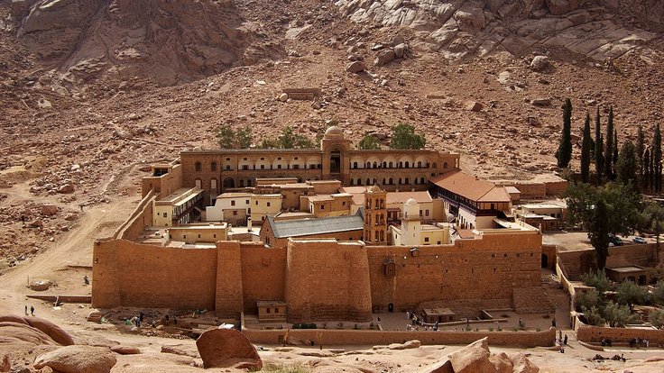 Katharinenkloster_Sinai_BW_2