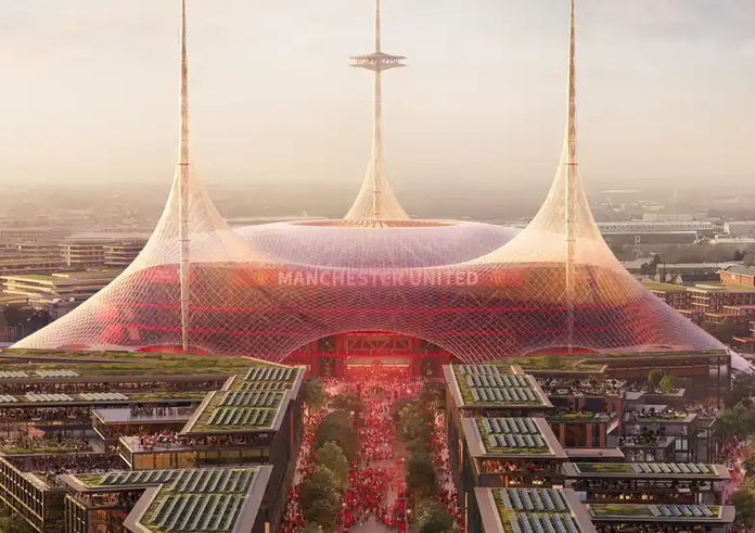 Vizualizace nového stadionu Manchesteru United.